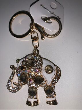 Lucky elephant bag/purse charm keychain